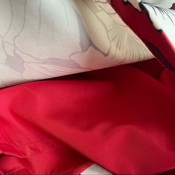 Ann Taylor Factory Red Floral Print Pencil Skirt Size 10 - Picture 11 of 11